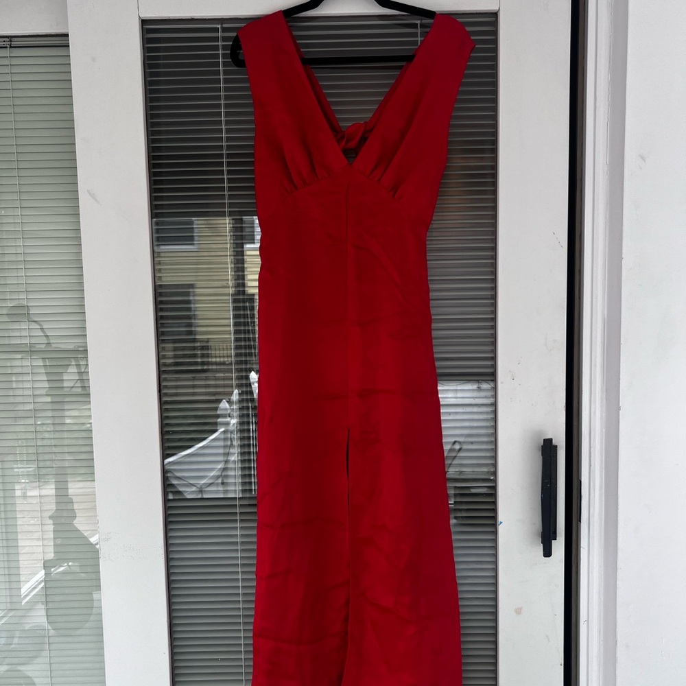 Zara Vibrant Red Backless Dress